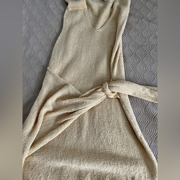 Free People Beach NOWT Poppy sweater mini dress in yellow only size medium - Picture 13 of 14